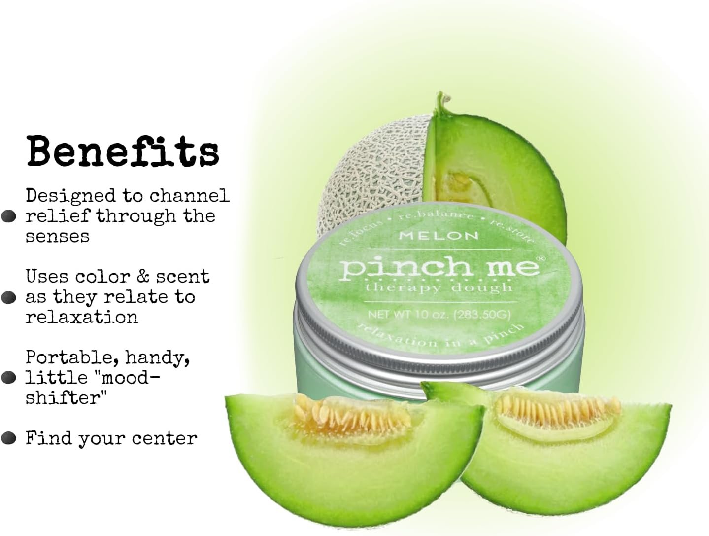 Pinch Me Therapy Dough - Holistic Aromatherapy Stress Relieving Putty - 10 Ounce Spa Scent