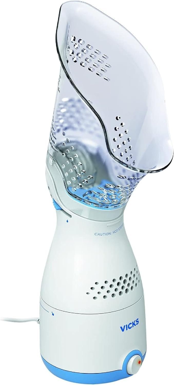 Vicks Personal Sinus Steam Inhaler, Fast Cough, Congestion, Sinus Relief. Targeted Steam Relief with Soft Face Mask. Even More Relief when used with Vicks VapoPads