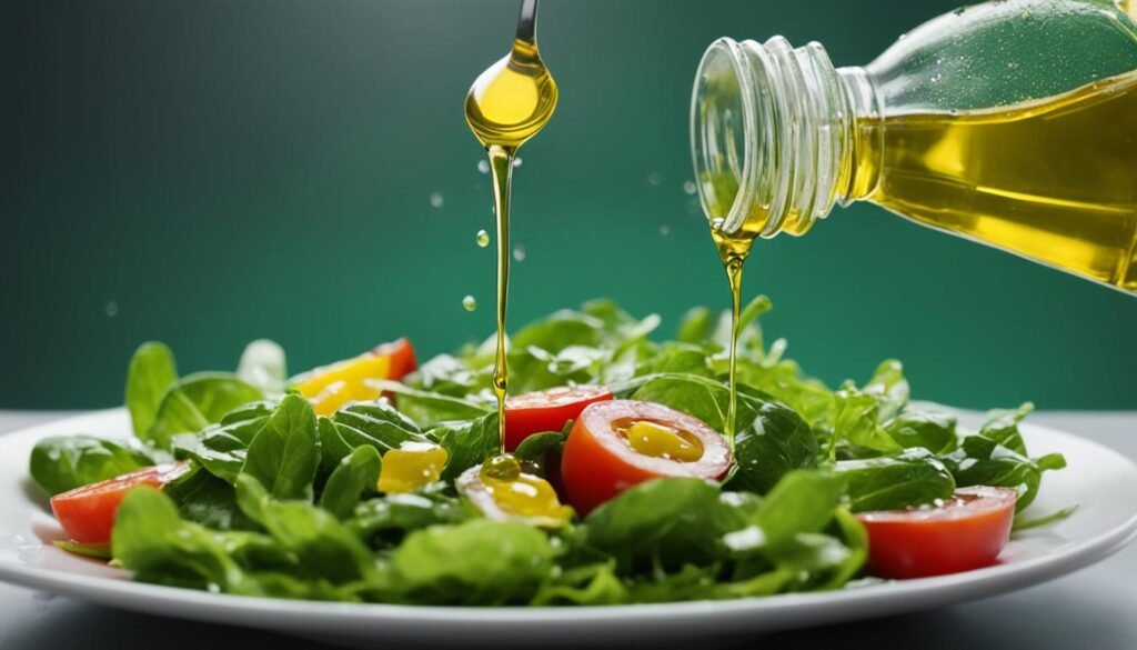 Shed Belly Fat Fast: Proven Tips & Tricks
image shows olive oil dressing salad plate